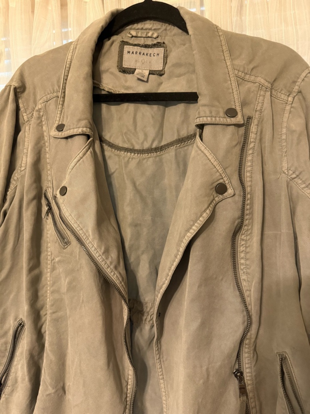 Marrakech Women's Taupe Utility Moto Jacket